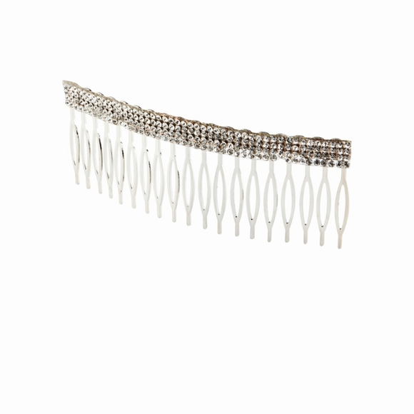SCÜNCI Accessories Nwt 2 Scnci Rhinestone Silver Metal Hair Combs